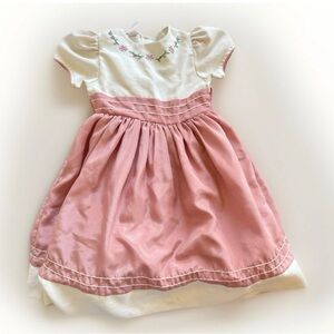 Princess Kloset Girl’s A Line Tulle Trim Floral Dress Size 6 Pink Party Formal